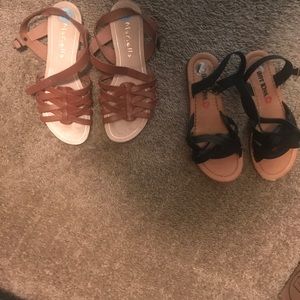 TJmax brand strap sandles both pairs
